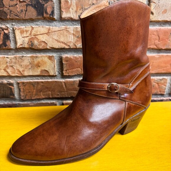 Men\'s Vintage Jean Pier Clemente Brown 80\'s Leather Boots Mod Western 9D Brazil main image 10